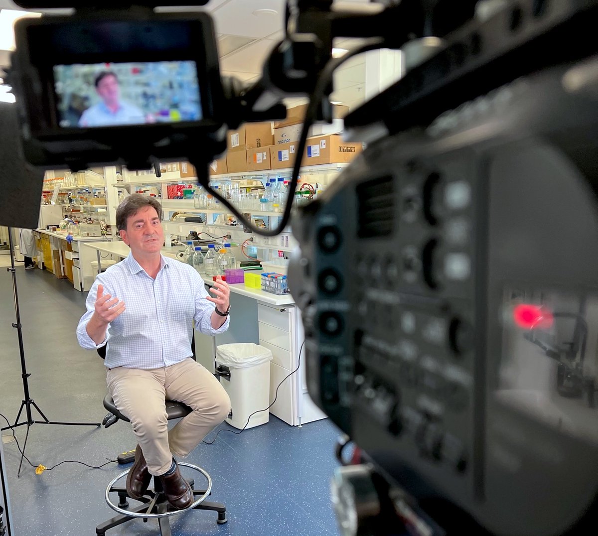 Filming for a recent Seed Grant Video for Flinders Foundation with Associate Professor Michael Michael, among others 🎥