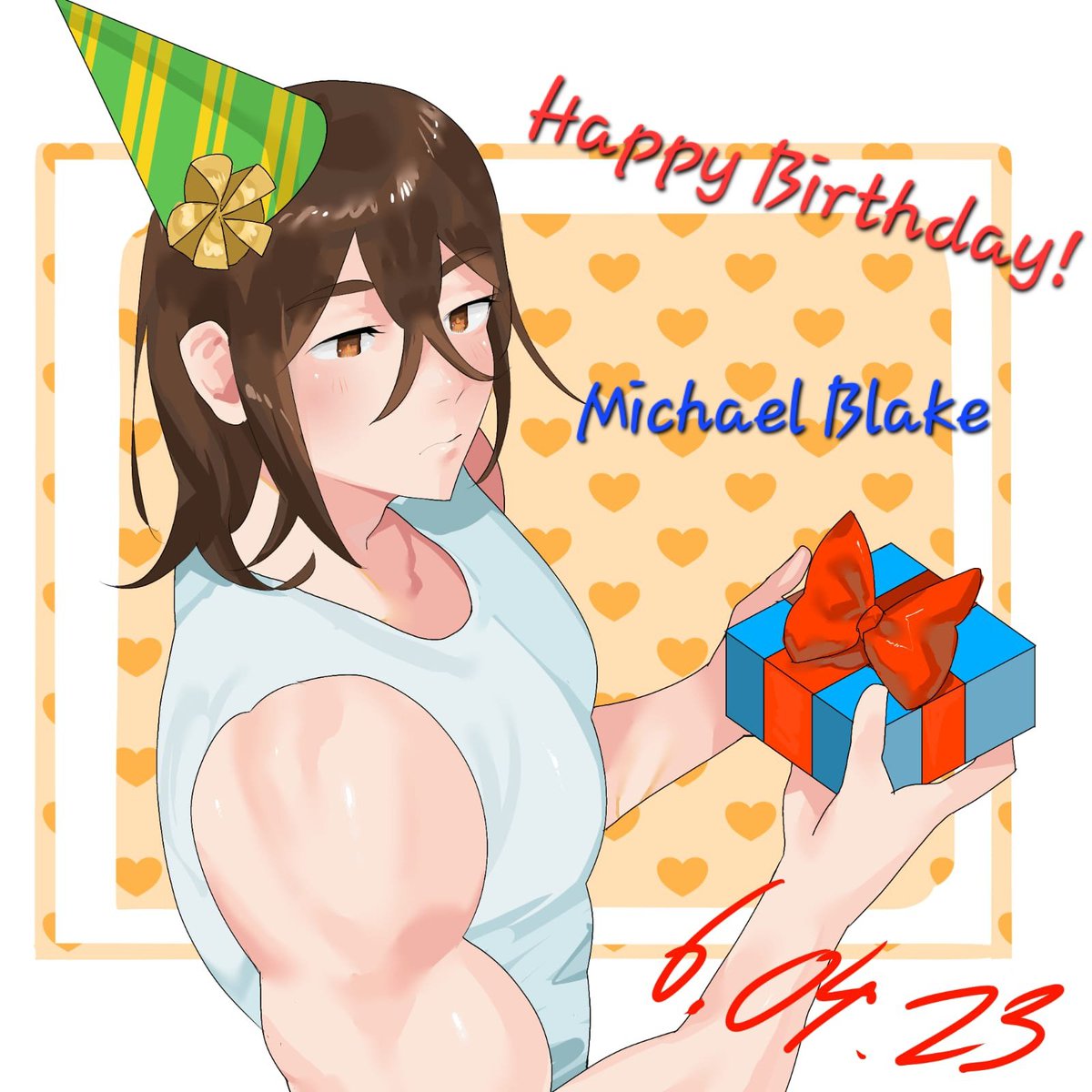 GunWoundsOff's tweet photo. Today is a great day!
It's the #birthday of Michael Blake~
Happy Birthday to him 04/06!
(06/04  = European date)

#drawing #digital #happybirthday #malecharacter #drawingdigital #illustration https://t.co/09ktJhhxwh