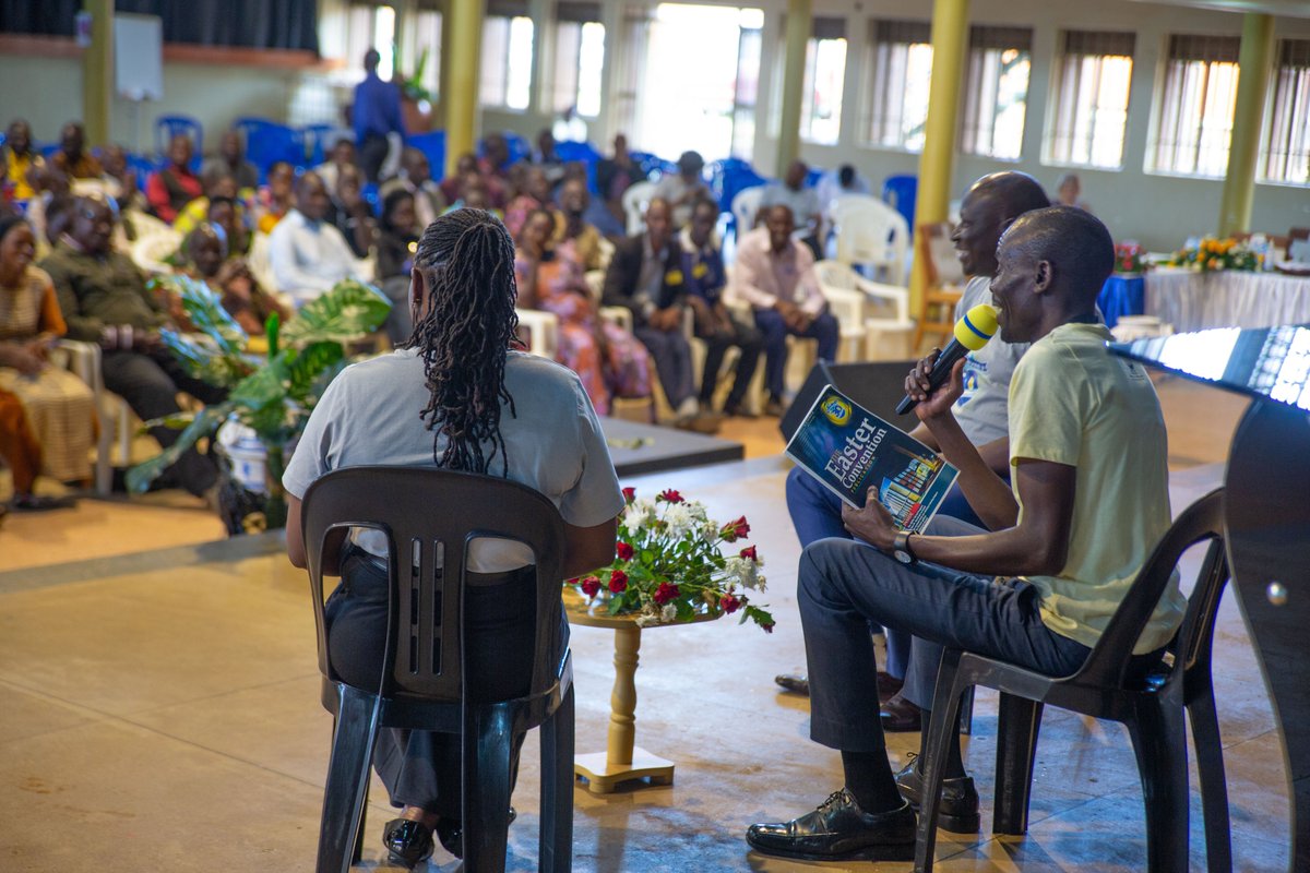 PearlHaven93's tweet photo. Day four of #ECPH23 #CelebratedGiving started with a panel where our Zonal pastor for Doko  David Wamimbi &amp; Our Worship team leader Grace Massa shared their story, testimonies &amp; how @PearlHaven93 has impacted their lives. https://t.co/vTnoxcClW2