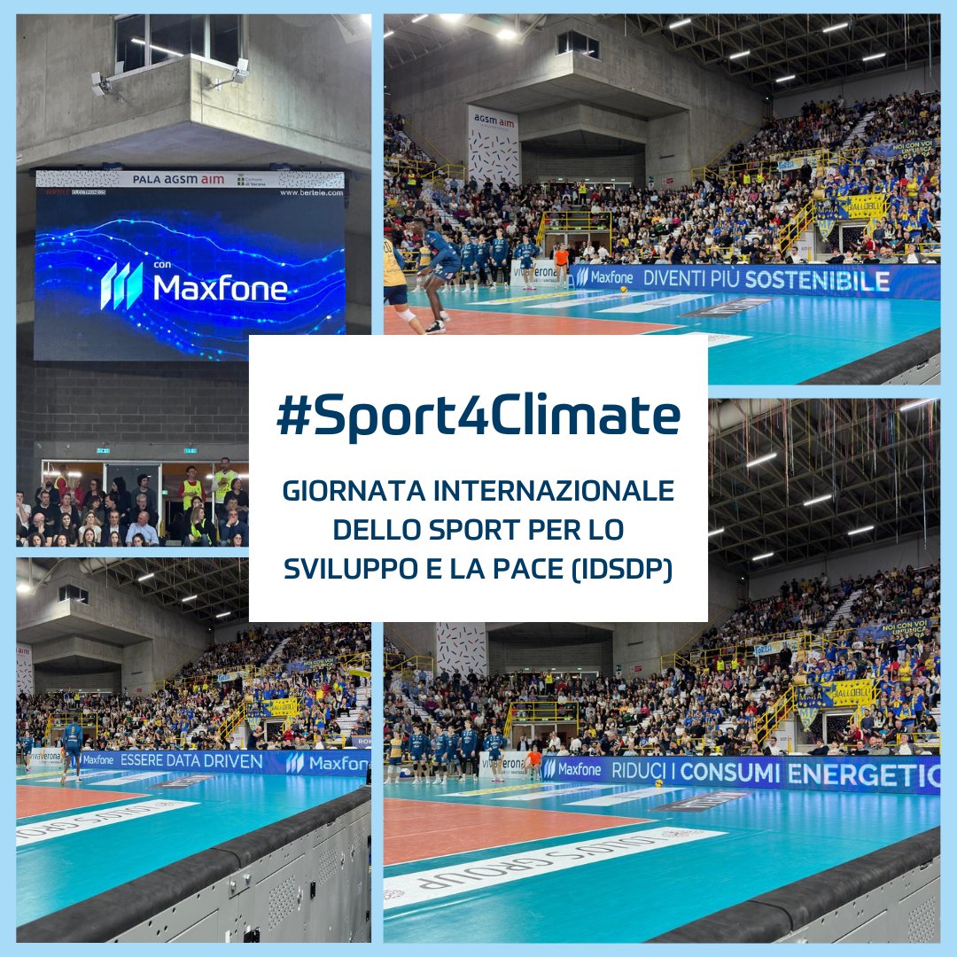 MaxfoneItalia's tweet image. Maxfone ama lo sport (e l’ambiente)!
Durante la partita Verona-Lube 🏐 abbiamo portato sotto i riflettori del palazzetto messaggi e soluzioni contro il cambiamento climatico.

#Maxfone #IoT #GiornataInternazionaleDelloSport #WorldSportsDay #Sport4Climate #DataDriven