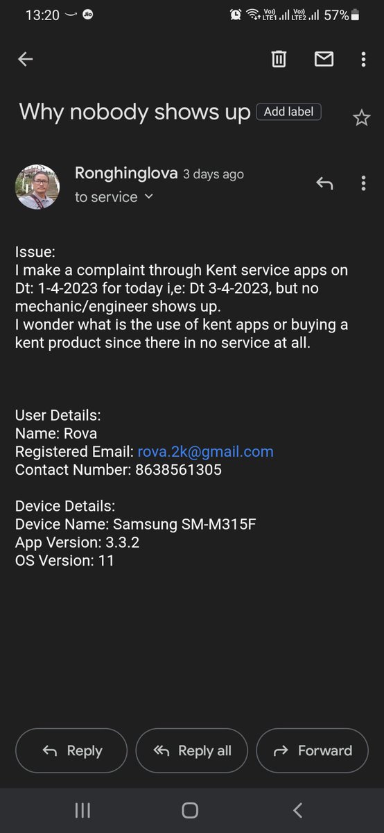 KhawlhringRova's tweet image. Bought KENT Ultra storage UV from Amazon on 25-3-23, installed on 1-4-23, have problem &amp;amp; complain even wrote email but to no respond, the engineer  who assigned to attend called &amp;amp; asked me from where i bought, after i told him he just vanished
#KentROsystems #Kent RO