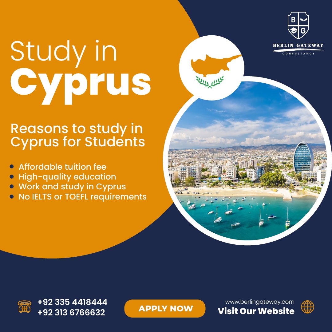 BerlinGateway's tweet photo. Cyprus has over 40 institutions of higher education, 13 public universities, 5 private universities, and more.
🌐https://t.co/JOUM0swMH9

#cyprus #cyprusstudy #cyprusstudyvisa #cyprusstudyvisaconsultants #cyprusstudytrip #study #studyabroad #studymotivation https://t.co/QvBFkwW04U