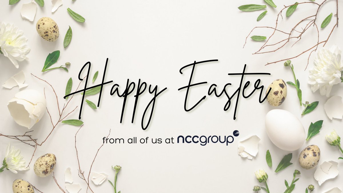 To all those celebrating this weekend, have a blessed and peaceful Easter and a happy spring.

#WeAreNCCGroup
