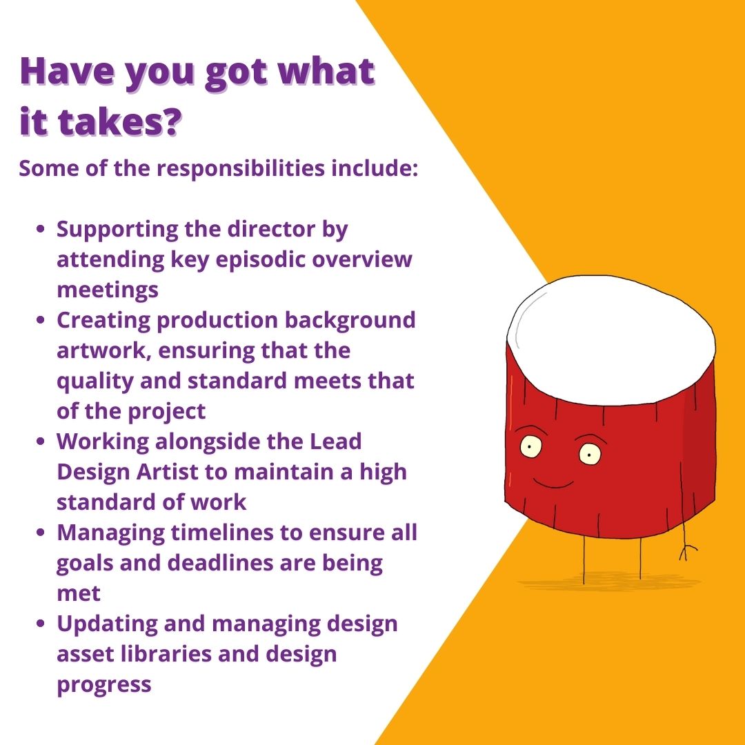 KavaleerTweets's tweet photo. New job opportunity! 👋

Our award-winning animation studio is looking for a Design Artist to join our team. From June, the successful candidate will be responsible for producing and managing the creation of background art for our exciting new production. https://t.co/eok7rjQfPs