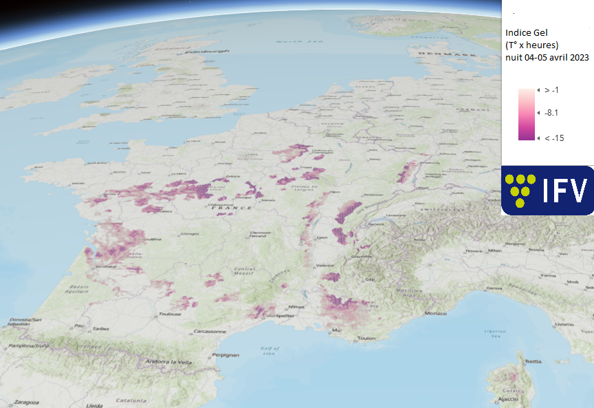 umtseven's tweet photo. Retrouvez une carte interactive d'Indice de Gel Horaire (T° x h) pour la nuit du 04 au 05 avril 2023 sur la plateforme Epicure (https://t.co/BLT33hfinC) réalisée à partir du modèle AROME de Météo France
#umtseven #gel https://t.co/P0U2DfnJYP