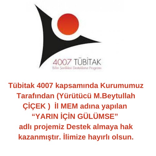 elbilsem's tweet photo. Tübitak 4007 kapsamında başvurusunu yaptığımız yürütücülüğünü öğretmenimiz M. Beytullah Çiçek'in yaptığı Yarın İçin Gülümse adlı projemiz destek almaya hak kazanmıştır. İlimize hayırlı olması dileklerimizle...@BilsemMeb , @elazigmem , @mehmetyigitmem https://t.co/5hdeJZXcnZ