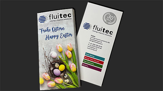 Happy Easter
The whole Fluitec team wishes you and your family a happy Easter. Due to the holidays, Fluitec will be closed until and including Monday 10 April.
#staticmixer #heatexchangers #chemicalindustry #flowchemistry #pharma