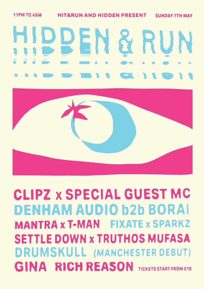 Now on Sale! Tickets currently a mere tenner: skiddle.com/whats-on/Manch… Teaming up with @HiddenClubMCR to bring @clipzuk @mantra_dj @settledownuk & men of moment DENHAM AUDIO & BORAI 🤩