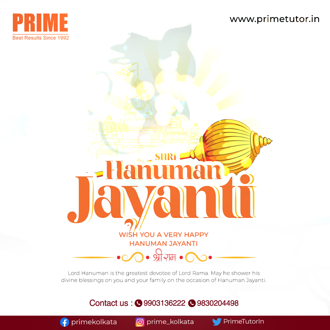 PrimeTutorIn's tweet photo. May the epitome of purity and devotion bestow you with wisdom and courage

Wish you all a very happy Hanuman Jayanti!

#hanumanji #hanuman #bajrangbali #lordhanuman #ram #hanumanchalisa #jaishreeram #jaihanuman #hindu #hanumanjayanti #hinduism #india #prime https://t.co/cCl9YkGGlp