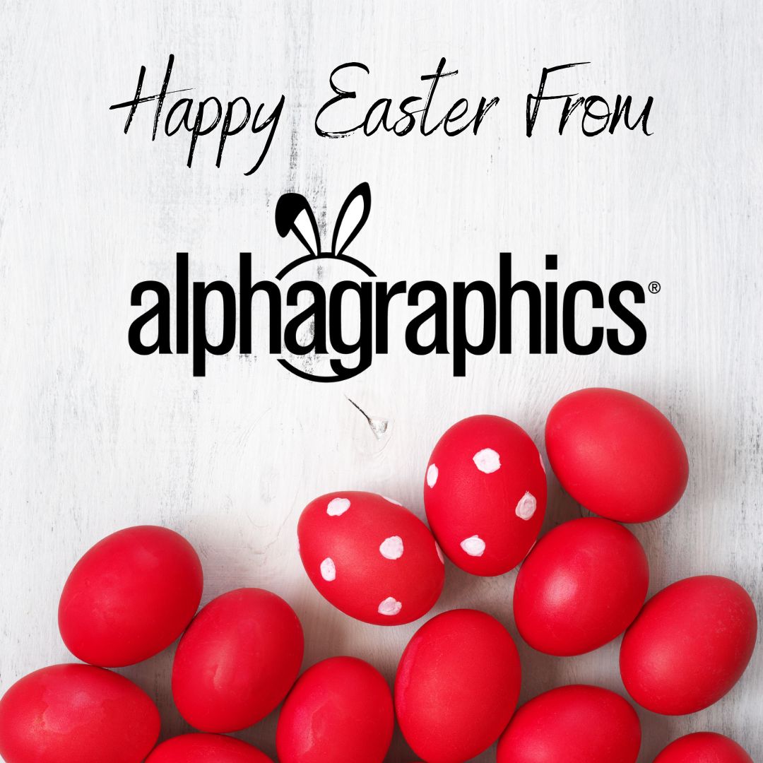 AlphaGraphics_'s tweet image. #happyeaster from the team here at AlphaGraphics! 🐣 We wish everyone a cracking #easter break!☺️ 

*Our offices will be closed for Easter from 5.30pm today and re-open 8.30am Tuesday 11th April.* We look forward to seeing you all again after the Easter break!