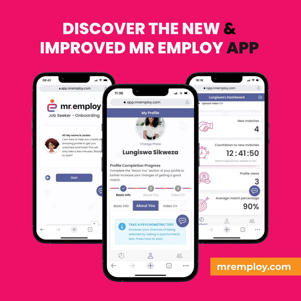 mremploy's tweet image. Big news, job seekers! The Mr Employ platform just got even better! We're excited to announce that our app has been updated with a brand new look and improved functionality. Check it out now at mremploy.com — tap, match, and get employed! #mremploy #jobsearch
