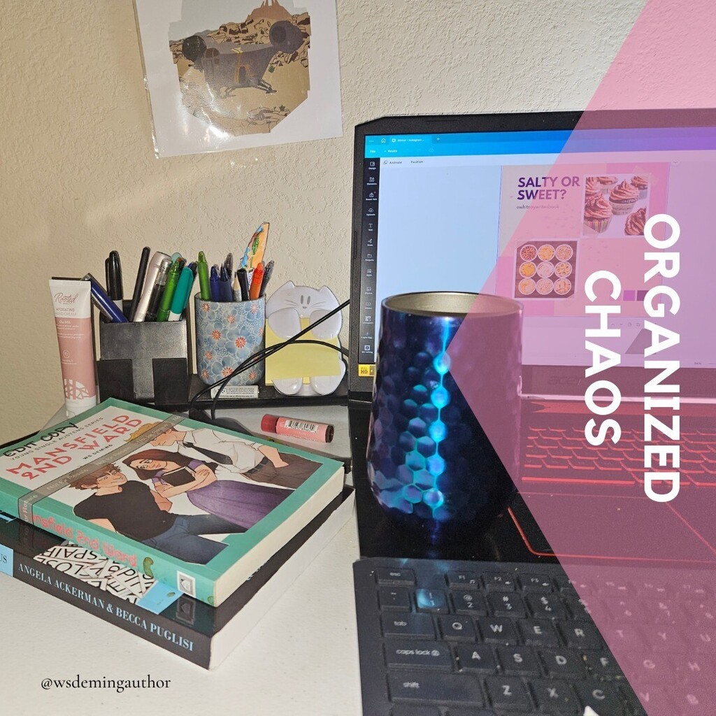 WSDeming's tweet photo. Technically, it could look worse but I always seem to have something laying out when I'm working.

#authorlife #romance #bookworm #booklover #ldsauthor #ldsromance #Bookstagram #cleanromance #writing https://t.co/D6zx0piRps https://t.co/MaVVS9J4YB