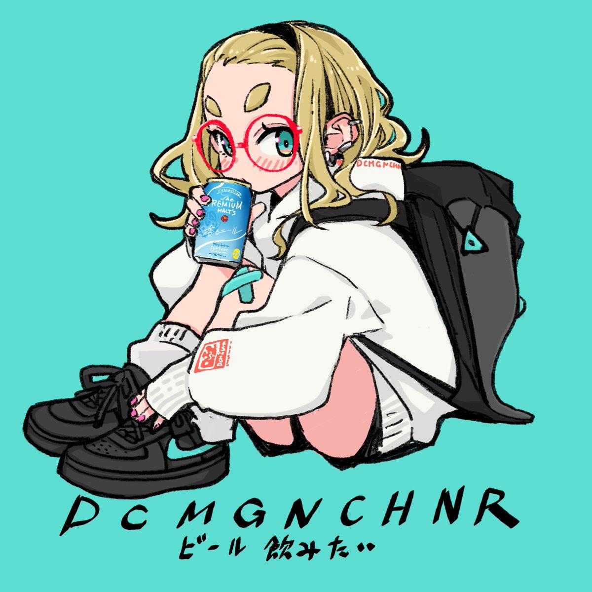 「ビールが飲みたくて衝動的に描きました 」|左折@のイラスト