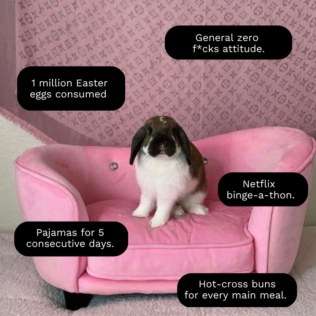 Our #Easter plan goes a little like this... 🐰😴🥚 What chu up 2?

#lazyday #stayhome #happyeaster #easterbunny #eastereggs #bunny #eastersunday #chocolate #eggs #easteregg #goodfriday #staysafe