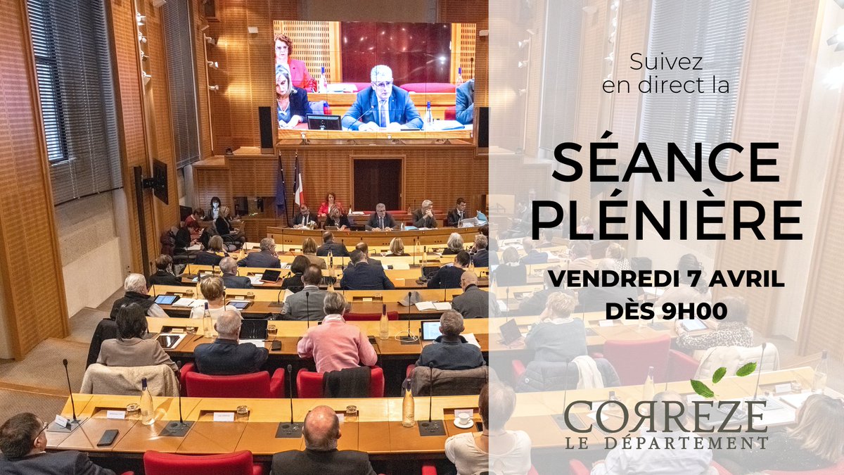 📷 INFO | La séance plénière du Conseil départemental se tiendra ce vendredi 7 avril.

Vous souhaitez connaitre les décisions qui seront prises pour le quotidien des corréziens ?

On vous donne rendez-vous sur la page Facebook du Département de la Corrèze dès 9h .