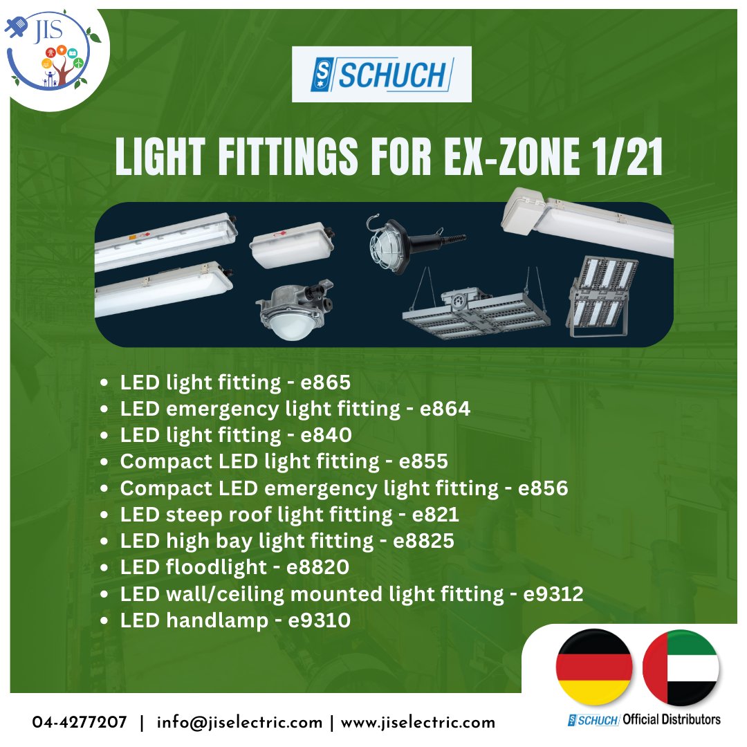 jiselectric's tweet image. Schuch Light Fittings for Ex-Zone 1/21

Contact now: 044277207
or Visit Us: jiselectric.com

#uaecontractors #factory #factorywork #factoryshop
#factorylife #factoryrennovation #manufacturingindustry
#manufacturingprocess #manufacturingbusiness
#manufacturingindustry