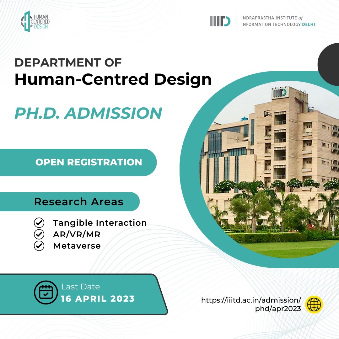 Dept of Human-Centered Design, IIIT Delhi tweet media