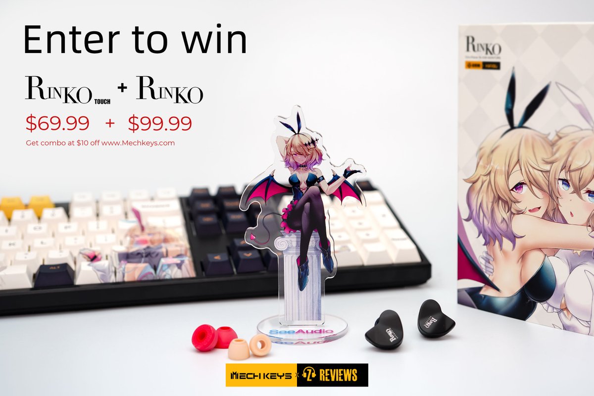 We are super excited to introduce the new Rinko #keycaps launched in collaboration with
<a href="/SeeAudio_Y/">SeeAudio</a> and <a href="/Zeospantera/">ZeosPantera</a> !!We are hosting a #Giveaways  featuring Rinko Keycaps, Rinko #IEMs, and Rinko stand as well!! keycaps:mechkeys.com/products/z-rev……
Giveaway:mechkeys.com/pages/rinko-to…
