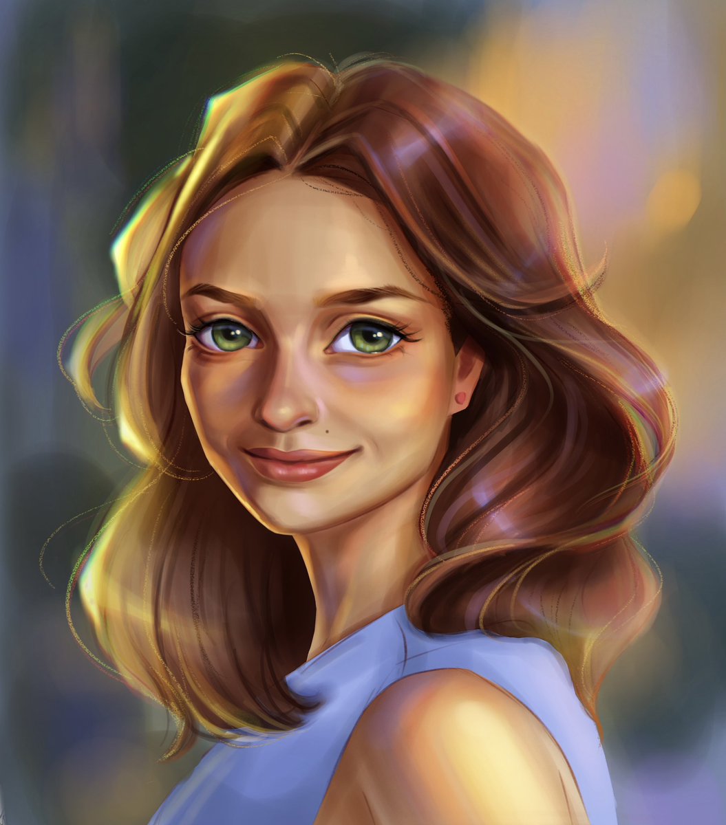 nellena_design's tweet image. Drawing sister’s portrait 🥰