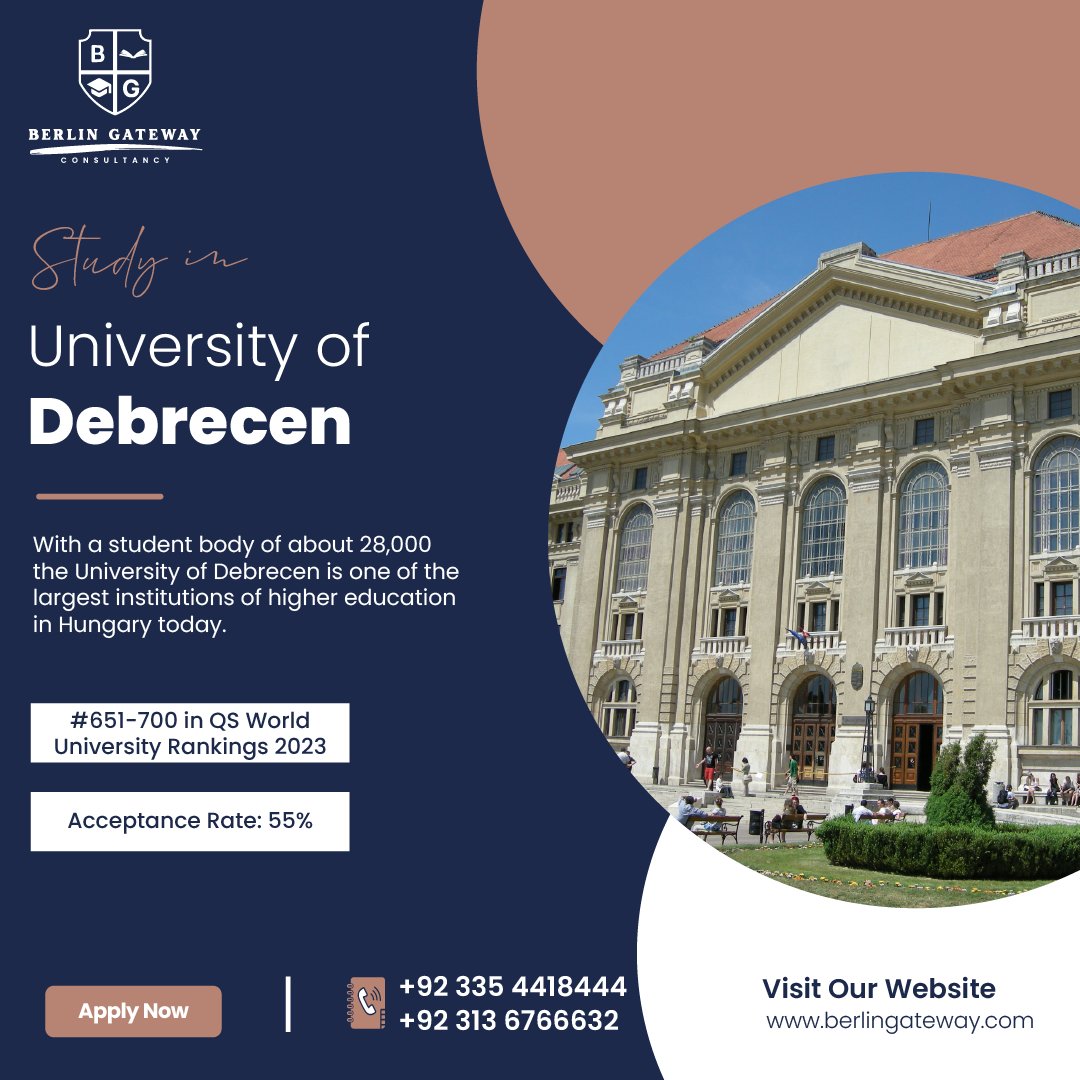BerlinGateway's tweet photo. With a student body of about 28,000 the University of Debrecen is one of the largest institutions of higher education in Hungary today.
🌐https://t.co/JOUM0swMH9
#universityofdebrecen #debrecen #debrecencity  #debrecenhungary #overseas #overseasjobs #OverseasPakistanis https://t.co/WeIFhs41mM