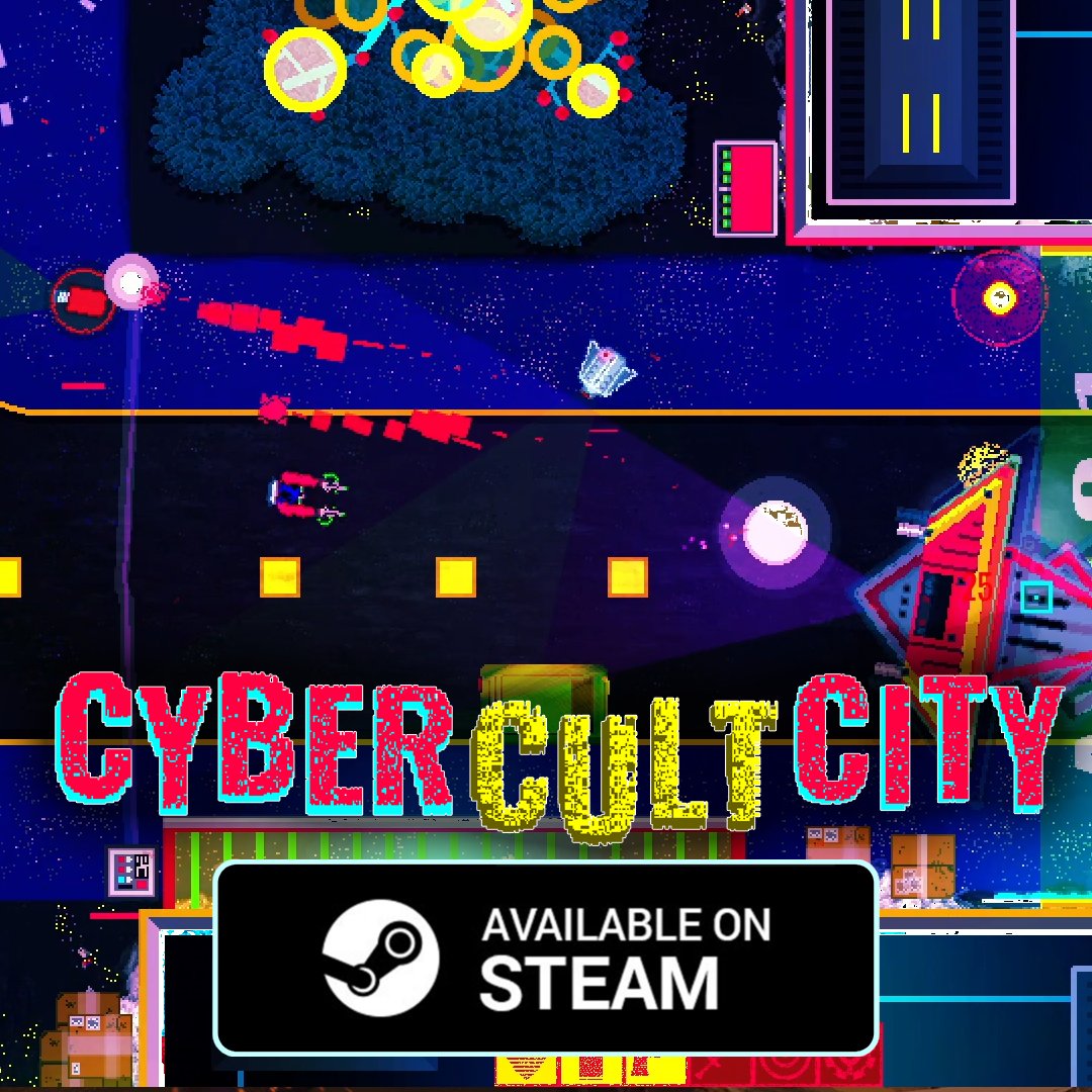 The #weekend has almost landed and great time to check out
Cyber Cult City 
by Ouch Giver Games <a href="/OuchGiverGames/">Ouch Giver Games</a>

Grab a copy here 
store.steampowered.com/app/1542760/Cy…

#IndieDev #IndieGameDev #SoloDev #GameDev #GameDevelopment #IndieGame #IndieGames #IndieDeveloper #voxodyssey