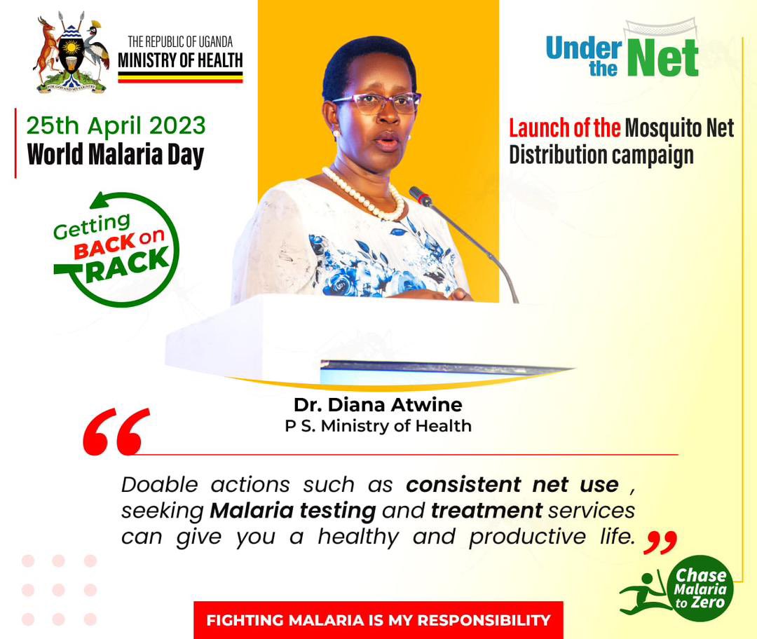 The Mosquito Net Distribution Campaign is BACK! 

The campaign will be launched during the #WorldMalariaDay celebrations on 25 April 2023 in Bugiri District. 

Remember to sleep under a mosquito net every night to prevent #Malaria.