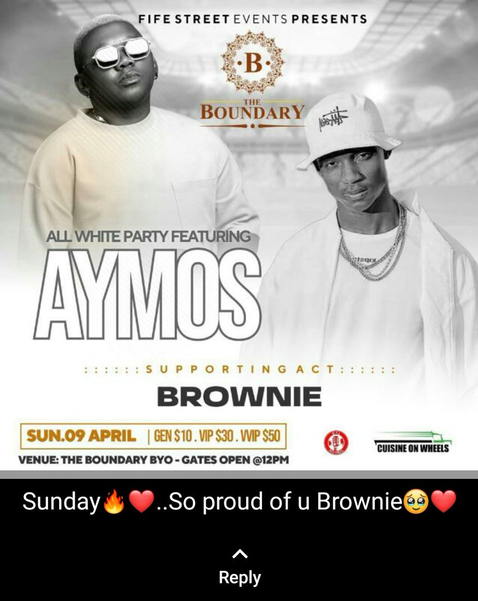 It's your boii uBrownie😊9 April catch me live on stage @ The Boundary