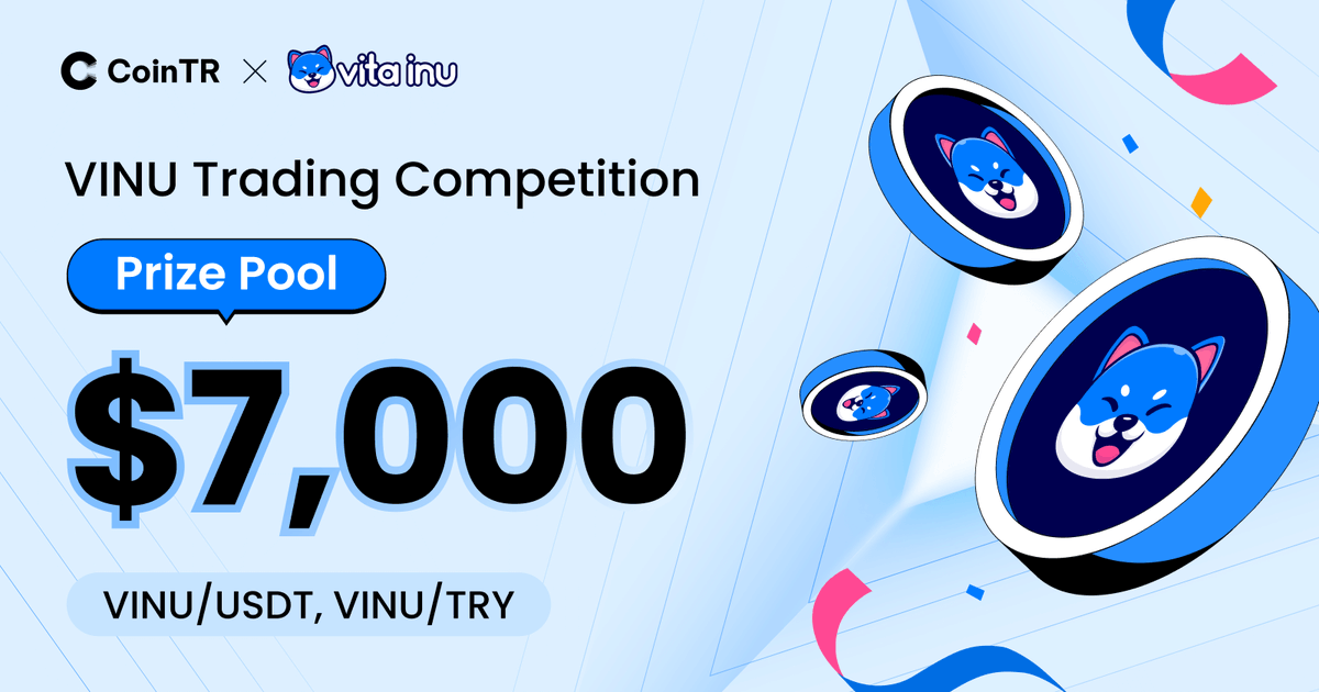 #CoinTR $VINU Trading Competition Is Live!  <a href="/VitaInuCoin/">Vita Inu (VINU)</a>  

🕙Apr 6, 8:00AM - Apr 12, 8:00AM (UTC)

🔥Trade VINU to share $5,000!🎁

🔥Invite friends to trade and share $2000!🎁

👉More details- support.cointr.pro/hc/en-us/artic…