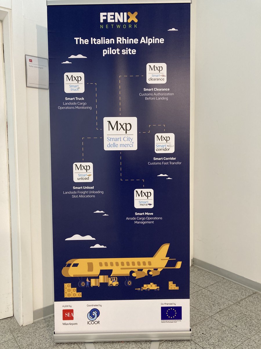 FENIX_LogistiX's tweet image. The Italian Rhine Alpine Pilot Site - Final Event was held on 31 March at Milan Malpensa airport. Partners presented the results of the pilot site and showed once again the important value of the project for the European TEN-T networks.  

#CEF #FENIXNetwork #FENIXProject