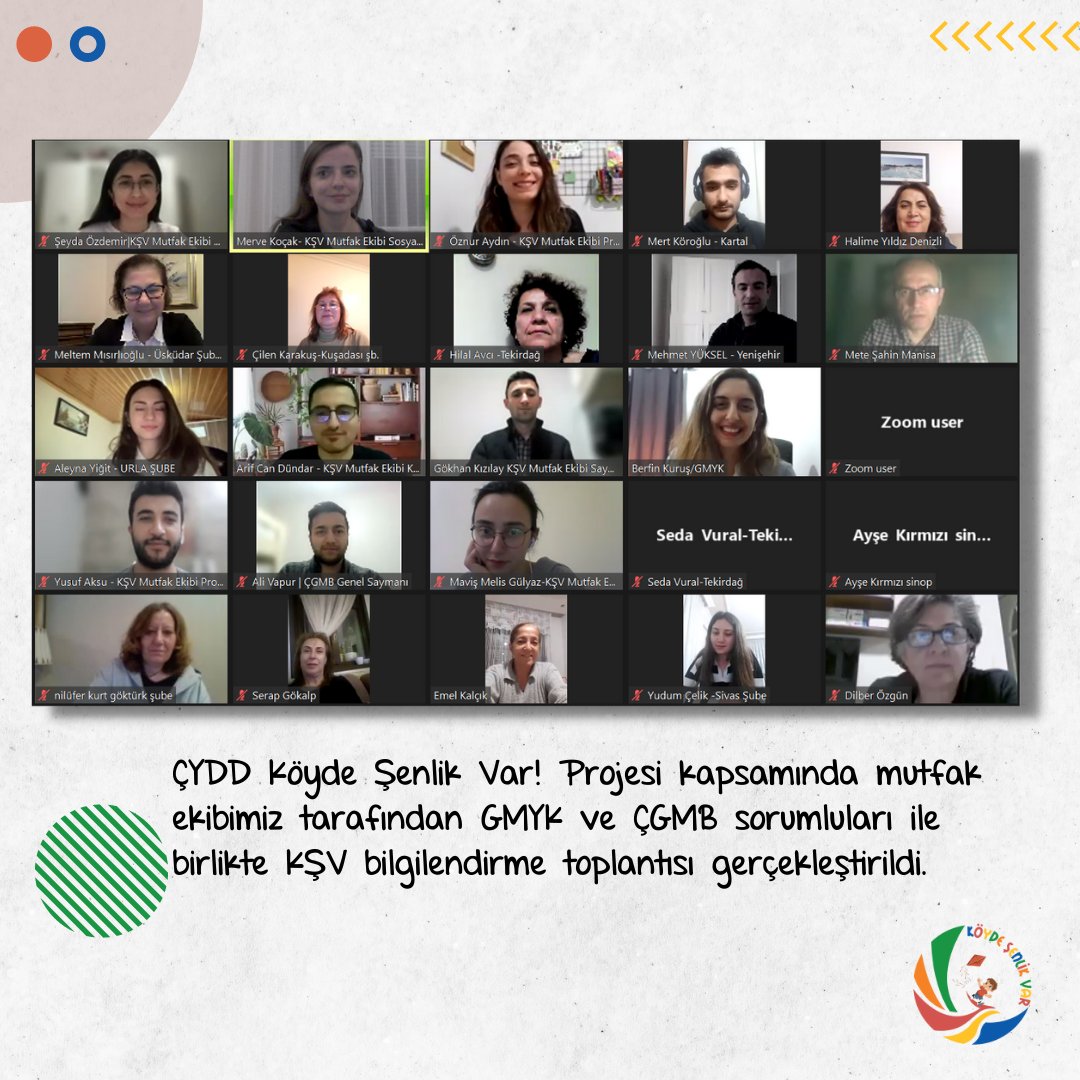 cyddksv's tweet photo. ÇYDD Köyde Şenlik Var! Projesi kapsamında mutfak ekibimiz tarafından KŞV bilgilendirme toplantısı gerçekleştirildi. 🎈

Genel Merkez yönetimi ve 35 şubemizin katılımıyla gerçekleştirilen bilgilendirme toplantısında; https://t.co/GpkGiRCd6m