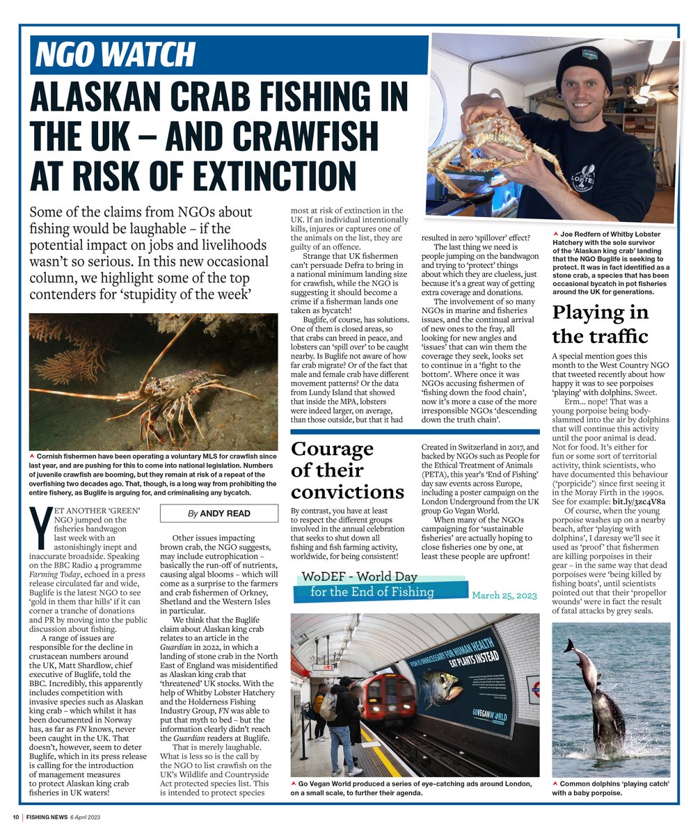 There’s still time to vote in this year's FN Awards, @ fishingnews.co.uk/awards/  Meanwhile we have made the first FN “stupidity award”. Congratulations  Buglife! <a href="/YourFishingNews/">Fishing News</a> <a href="/Buzz_dont_tweet/">Buglife</a>