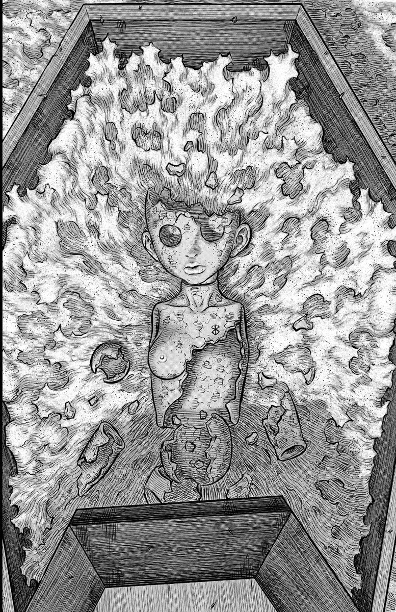 Casca's dreamscape was so emotional for me, but this image made me cry. This is how she viewed herself after the eclipse. 
Any other writer would have had her healed with a flick of a wand, but I love that Miura went into Casca's mind so we can see the events from her pov.