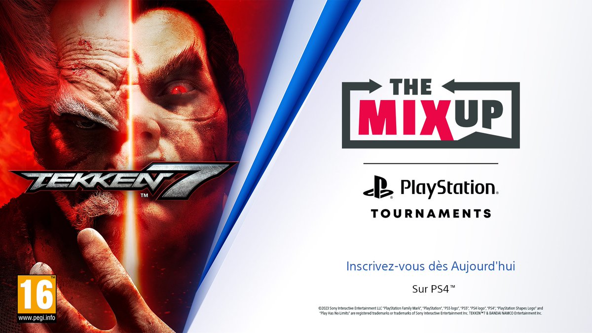 On met vos compétences sur TEKKEN 7 à l'épreuve 👊

Inscrivez-vous à nos tournois MixUp et participez pour tenter de gagner des lots et une entrée au Mix Up 2023 : bit.ly/3Kfrbmz