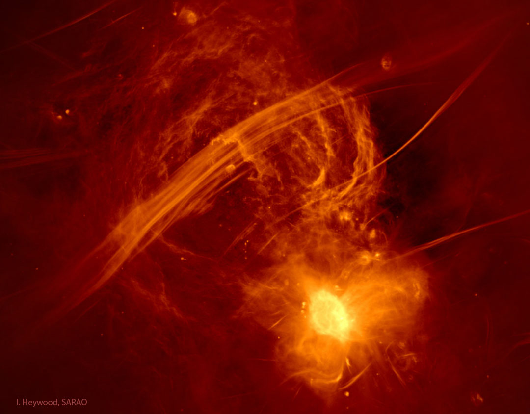 The Galactic Center Radio Arc: apod.nasa.gov/apod/ap230403.… 
ht <a href="/NASA/">NASA</a> 
#SundayThoughts #SundayMotivation
#astronomy #photography #inspiration #APAXX 
📷 Ian Heywood_SARAO