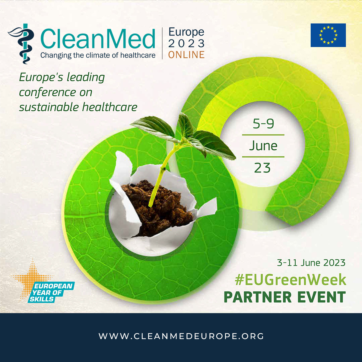 Europe's leading conference on sustainable healthcare, <a href="/CleanMedEurope/">CleanMed Europe</a>, is now an official #EUGreenWeek Partner Event! From 5-9 June, we'll bring together a range of speakers to discuss how to accelerate the transition to #SustainableHealthcare.

Join us! bit.ly/CME-green-week