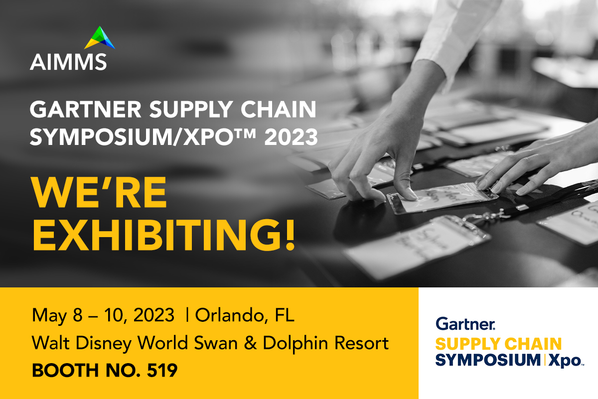 We're Exhibiting at <a href="/Gartner_inc/">Gartner</a> Supply Chain Symposium/Xpo™ in Orlando, FL.

If you are attending the conference this year, swing by and meet our team to learn how you can proactively design your #supplychain for business growth.
#GartnerSC