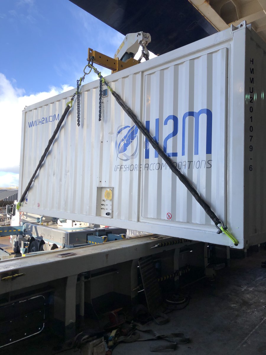 H2Moffshore's tweet photo. H2M has recently completed the mobilization of several lightweight accommodations modules inside the hangar of a vessel, where space was limited, and the entrance to the hangar posed significant challenges. 
#offshoreaccommodation #TLQ #livingquarters #a60cabins #offshorewind https://t.co/zinOBjadoG