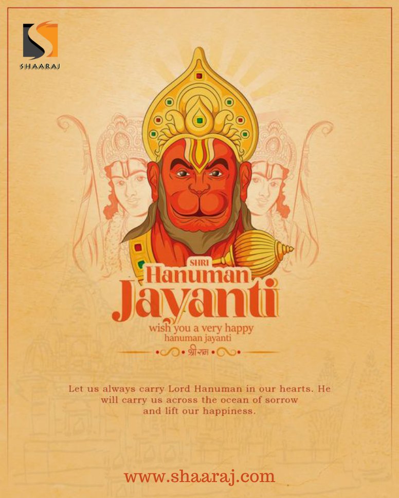 ShaarajTech's tweet photo. Wishing you happiness and success, glory and celebrations, goodness, and good fortune in your life on the auspicious occasion of Hanuman Jayanti!
.
.
.
.
#HappyHanumanJayanti #hanumanjayanti #hanumanjayanti2023 #ShreeRam #SHAARAJ   #HanumanJanmotsav2023 #Hanuman #Hanuman https://t.co/NdzTVjU5ni