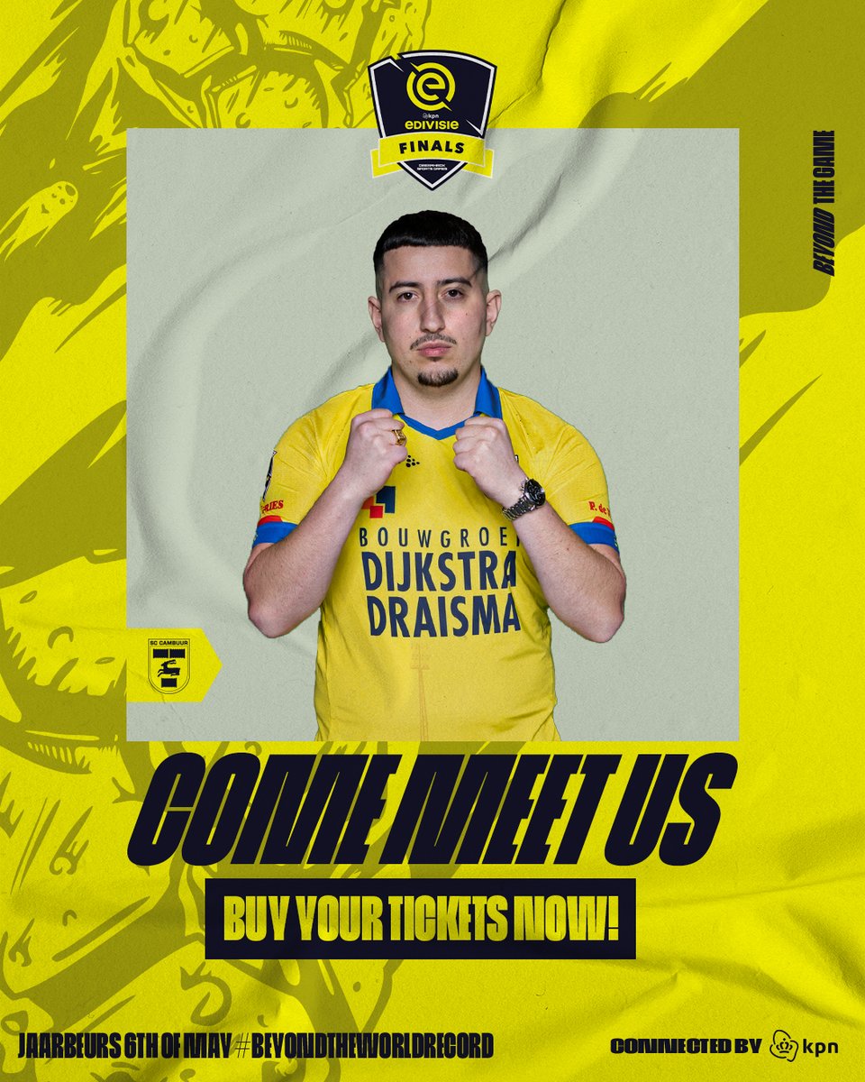 OVER ☝️ 𝗠𝗔𝗔𝗡𝗗 IS HET ZOVER!

🏆 𝐊𝐏𝐍 𝐞𝐃𝐢𝐯𝐢𝐬𝐢𝐞 𝐅𝐢𝐧𝐚𝐥𝐬
📍Jaarbeurs (Utrecht) 
📆 Zaterdag 6 mei
🎫 edivisie.nl/finals 

#eDivisie #SCCambuureSports