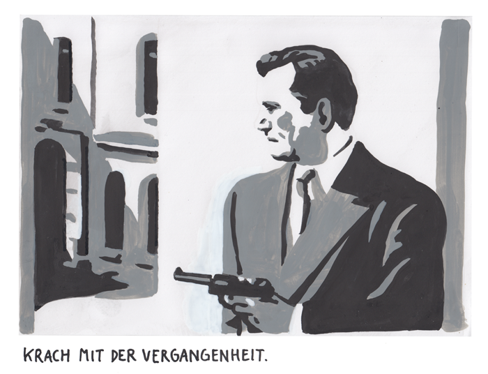 FrankNikol1's tweet photo. „Krach mit der Vergangenheit.“
(„Quarrel with the past.“)
.
.
.
#drawing #contemporaryart #contemporarydrawing #franknikol #kunst #art #nikol #penandink #comic #singlepanelcomic #artwork #painting #contemporarypainting https://t.co/1SjFvMR3Rn