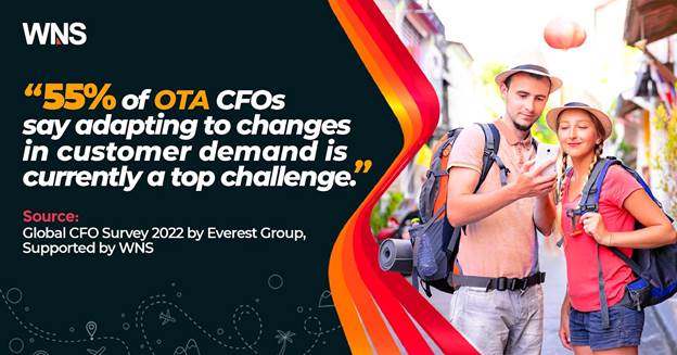 wnsholdings's tweet photo. Travelers expect #hyperpersonalized and seamless #omnichannelexperiences at every touchpoint. How are CFOs from the Online Travel Agency industry addressing these demands? Download the Global CFO Survey 2022 by Everest Group, supported by WNS, to find out: https://t.co/6XGmbNGcHY https://t.co/oIW0jUcLFp