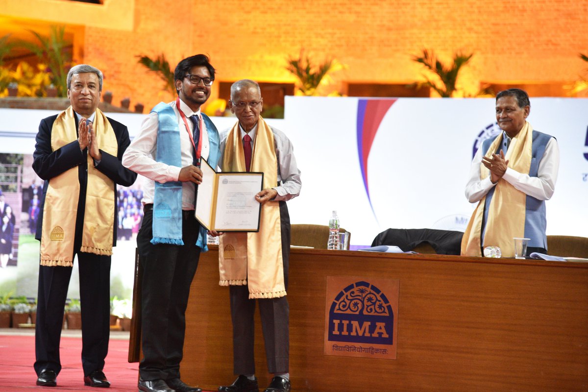 IIMAhmedabad's tweet photo. Congratulations to Shivani Dinesh Agarwal, Kaustubh Vyas and Sanket, who were awarded the Gold medal for their scholastic performance in the MBA-PGP Class of 2023. Dear Shivani, Kaustubh and Sanket, we wish you the very best.
#IIMAGoldmedalist #IIMA #IIMAPGP #IIMAConvocation https://t.co/GmPB8IiOKH