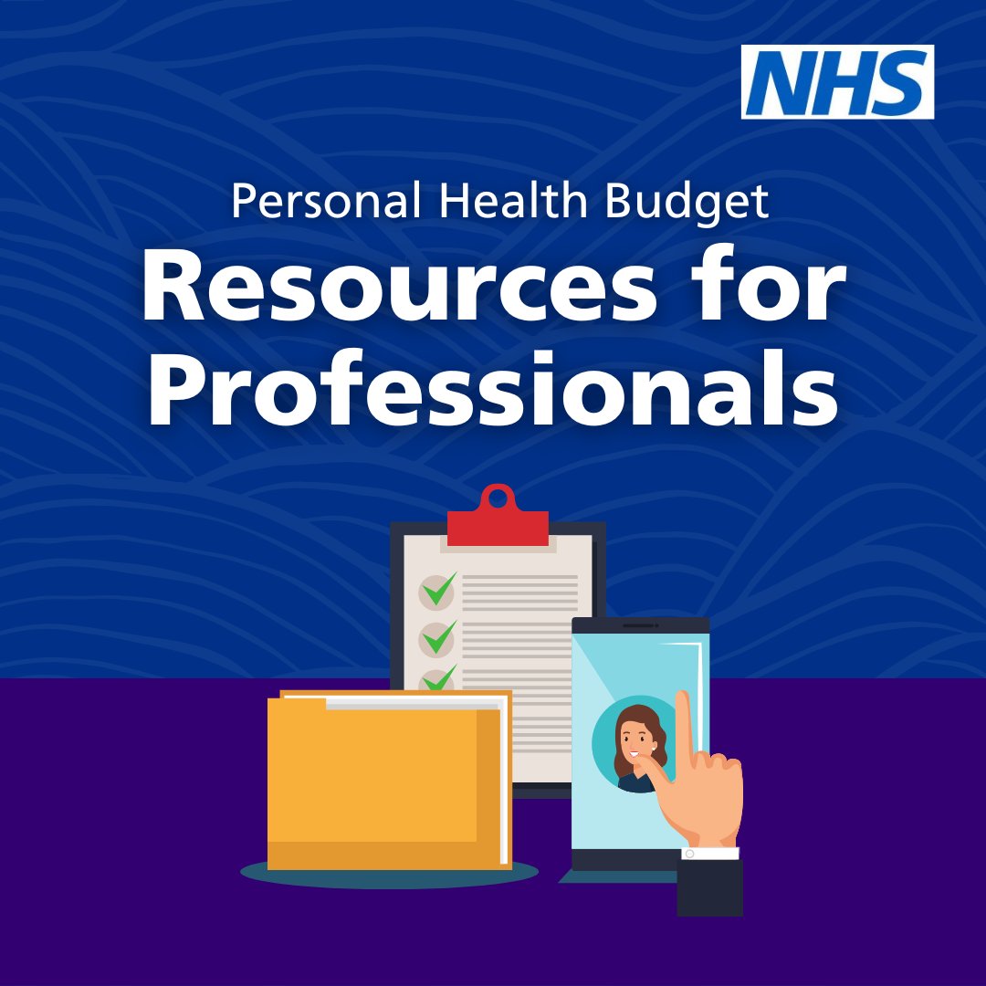 📢Our #PersonalHealthBudget programme of support for professionals includes: 
- Regular webinars
- Mentoring opportunities
- E-learning modules, training packs, guidance + templates
- Online collaborative network + discussion forum 

Find out more 👉england.nhs.uk/personal-healt…

#PHB
