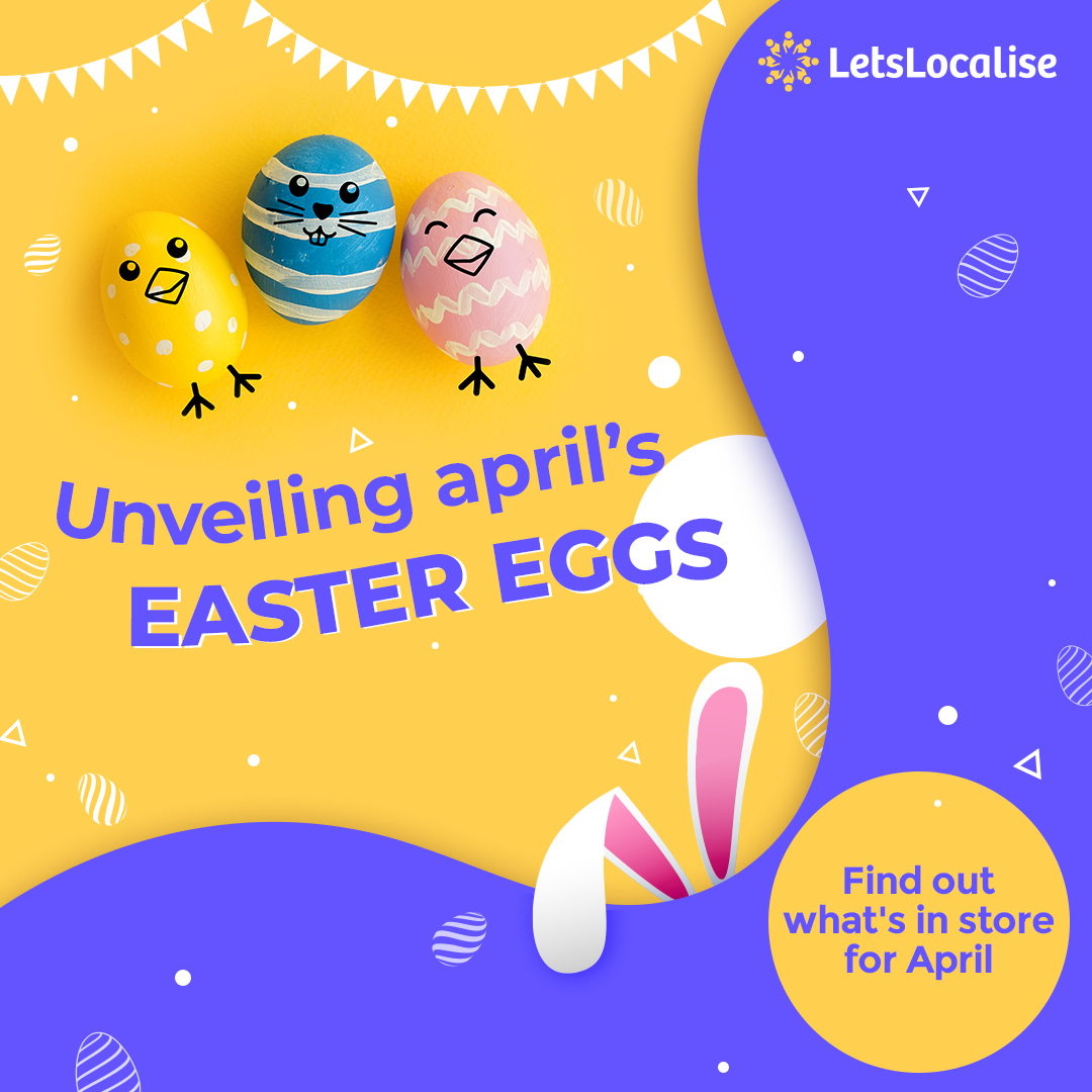 LetsLocalise's tweet photo. This month of Easter 🐰 comes with a lot of eggs 🪺 to crack open. Uncover the latest updates &amp; get insight into what's in store for the month of April in the latest edition of our newsletter ✨

Head to the link &amp; find out now!  https://t.co/Xz7ogoLb56

#Letslocalise #edutwitter https://t.co/3KAllcNBUW