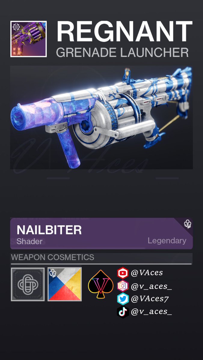 VAces7's tweet photo. 1 - 2 - 3? 
Which Shader is the best?
Destiny 2 Drip Check [ Regnant Grenade Launcher GL ]
#d2fashion #d2dripcheck #style #gaming #shorts #destiny #shorts #destiny2art #destiny2guide  #destiny2moment #destiny2shorts #seasonofdefiance #destiny2gear

https://t.co/QOAqLVtVEt https://t.co/nzh74qFIAD