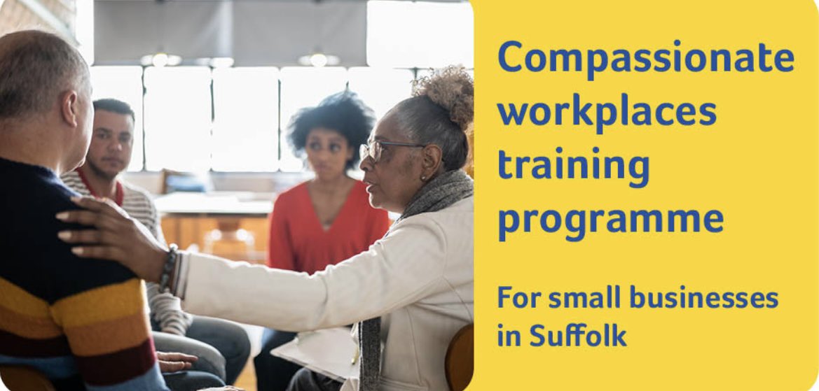 Calling all #Suffolk small businesses – grappling with grief and bereavement in the workplace? <a href="/MarieCurieEastE/">Marie Curie East of England</a> <a href="/mariecurieuk/">Marie Curie</a> are offering a series of FREE Compassionate Workplace webinars to offer help and advice. For more info bit.ly/40GRVTZ #Suffolk #Smallbusinesses