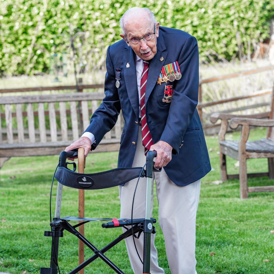 'Because one step has the power to inspire one hundred more.' Today is a very special day: the Anniversary of Captain Sir Tom's first lap of his garden. What started as a family challenge snowballed into him, giving the nation and world hope in our darkest hour.