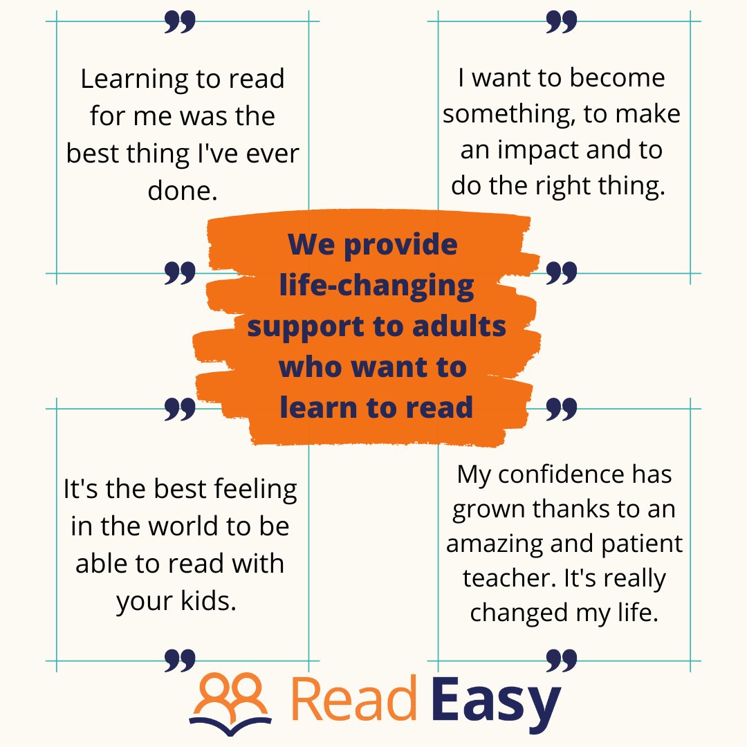 Our reading coaching is:
⭐Free
⭐Confidential
⭐One-to-one
Help us transform the life of an adult who wants to learn to read by donating today📚
readeasy.org.uk/donate/
#FeelGoodFriday #Literacy #AdultLiteracy #LearnToRead #LifeChanging #Volunteer