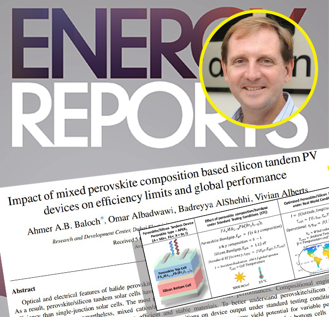 FluximAG's tweet photo. Tandem Solar Cell Research with #Setfos: Vivian Alberts' team at DEWA R&amp;D Center found that silicon/#perovskite tandem cells beat single-junction cells, producing 26.7% more energy on average. 📈  #Research
Read the #openaccess paper:https: DOI/10.1016/j.egyr.2022.10.215 https://t.co/VW3Ax97nYm