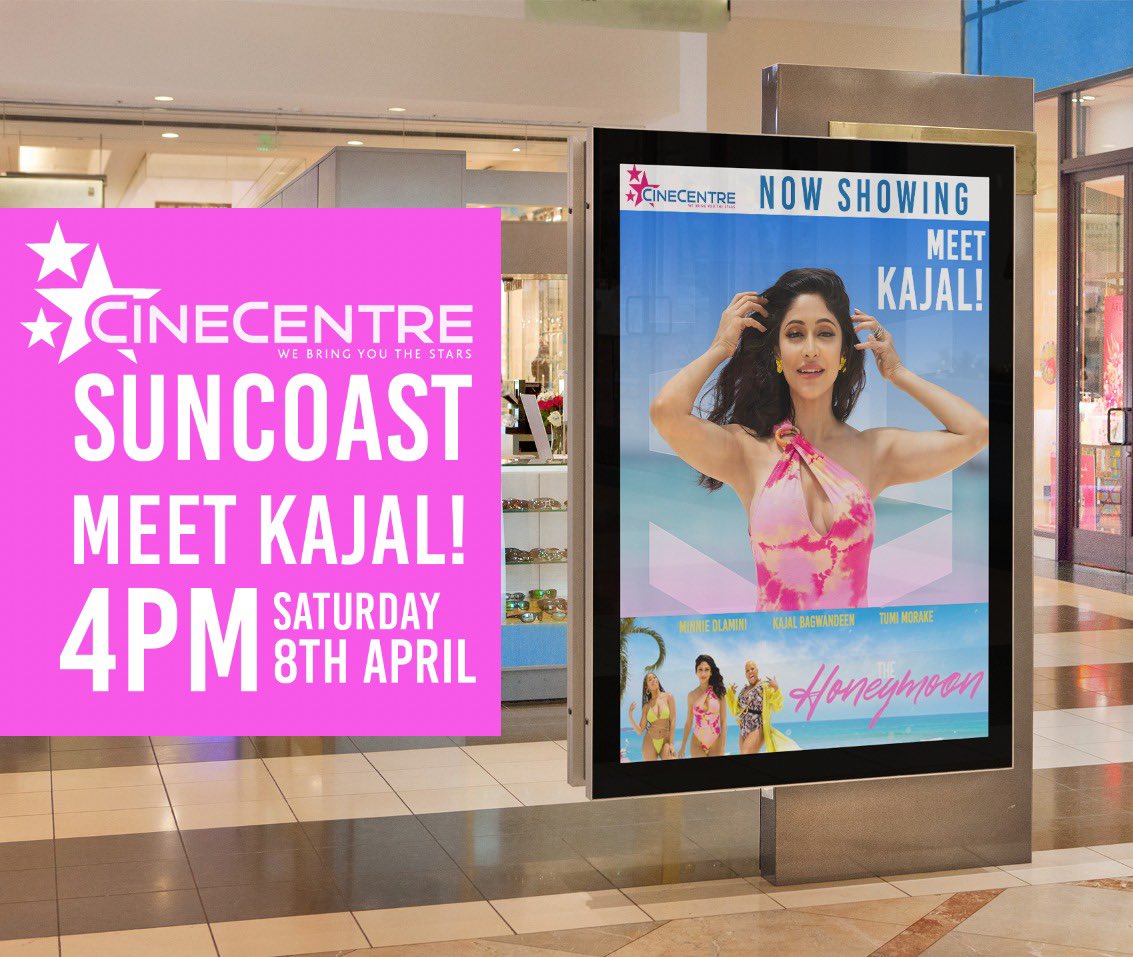 DURBAN it’s your turn🥳 to meet @KajalBagwandeen 🫶🏾We got your Saturday plans sorted. Come experience #honeymoonmovie with KAT <a href="/SUNCOASTDurban/">SUNCOAST Durban</a> 🍿

#girlsjustwannahavefun #girlstrip